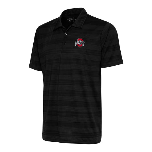 Ohio State Buckeyes Compass Black Polo - Front View