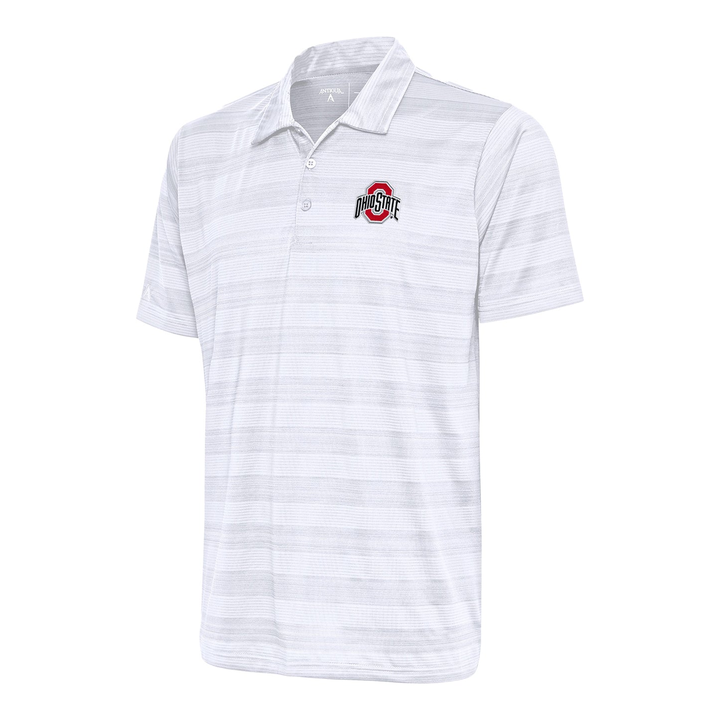 Ohio State Buckeyes Compass White Polo - Front View