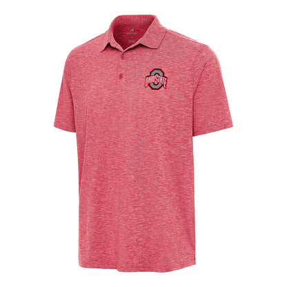 Ohio State Buckeyes Par 3 Heather Scarlet Polo - Front View