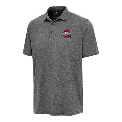 Ohio State Buckeyes Par 3 Heather Black Polo - Front View