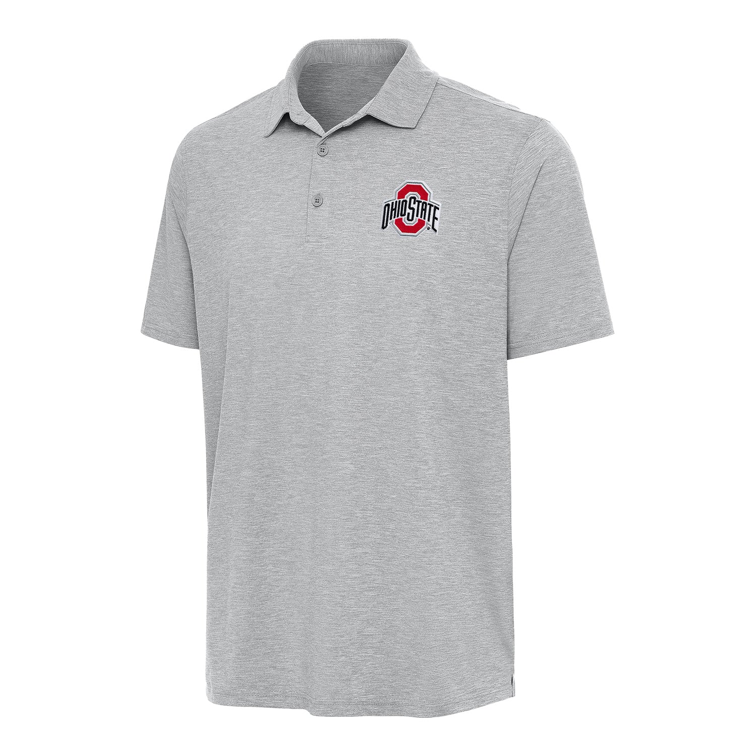 Ohio State Buckeyes Par 3 Heather Gray Polo - Front View