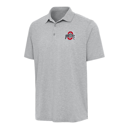 Ohio State Buckeyes Par 3 Heather Gray Polo - Front View