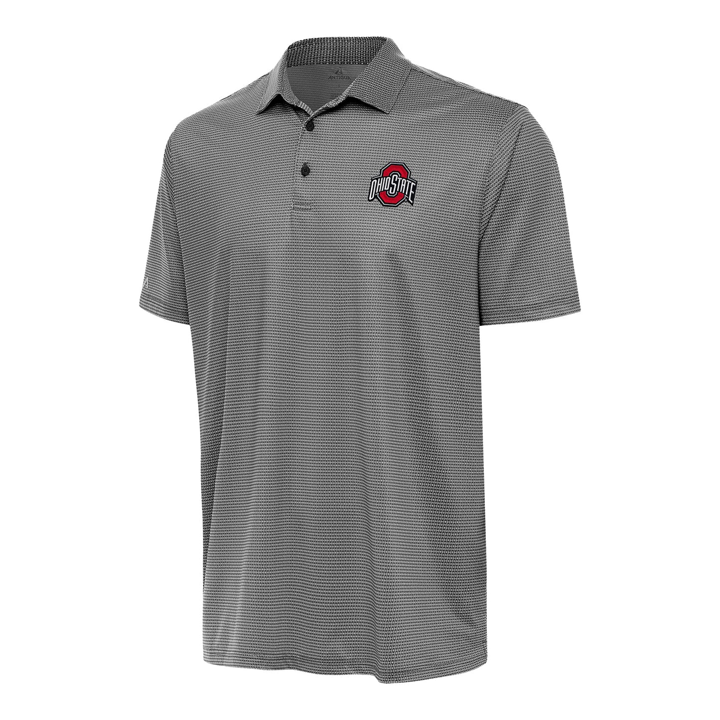 Ohio State Buckeyes Rings White/Black Polo - Front View