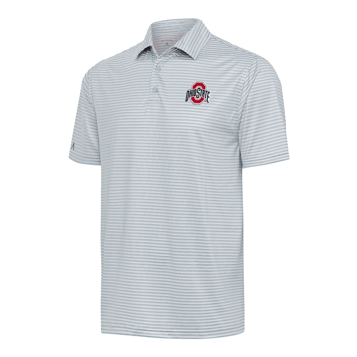 Ohio State Buckeyes Skills Gray/White Polo - Front View