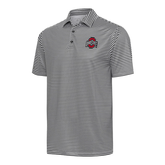 Ohio State Buckeyes Skills Black/White Polo - Front View