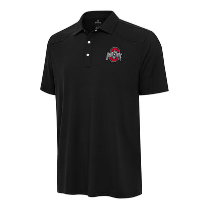 Ohio State Buckeyes Western Black Polo - Front View