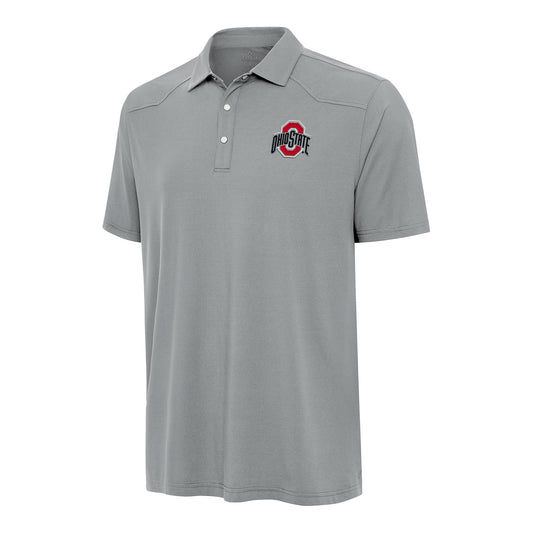 Ohio State Buckeyes Western Gray Polo - Front View