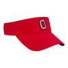 Ohio State Buckeyes Nike Block O Dri-FIT Visor - In Scarlet - Angled Right View