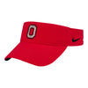 Ohio State Buckeyes Nike Block O Dri-FIT Visor - In Scarlet - Angled Left View
