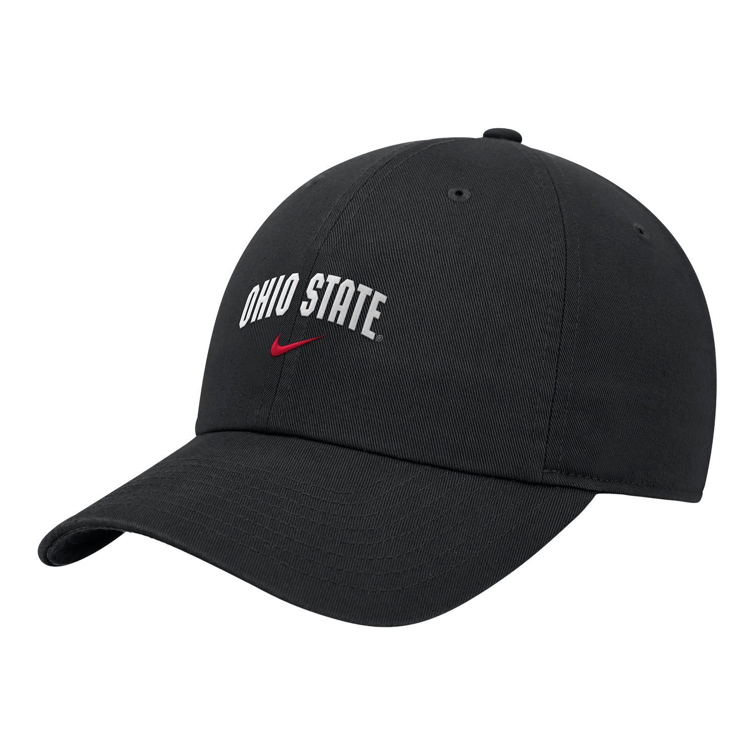 Ohio State Buckeyes Nike Arch Unstructured Black Adjustable Hat - Fornt LEft View
