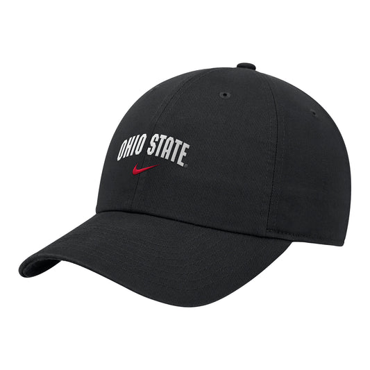 Ohio State Buckeyes Nike Arch Unstructured Black Adjustable Hat - Fornt LEft View