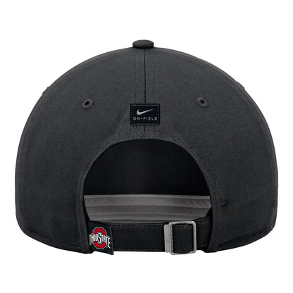 Ohio State Buckeyes Nike Arch Unstructured Black Adjustable Hat - BAck View