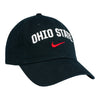 Ohio State Buckeyes Nike Arch Unstructured Adjustable Hat - In Black - Angled Right View