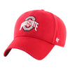 Ohio State Buckeyes Legend MVP Primary Scarlet Adjustable Hat - Front View