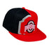 Ohio State Buckeyes Retroline Snapback Hat - In Scarlet - Angled Right View