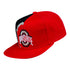 Ohio State Buckeyes Retroline Snapback Hat - In Scarlet - Angled Left View