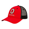 Ohio State Buckeyes Block O Trucker Hat - In Scarlet - Angled Left View