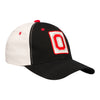 Ohio State Buckeyes Block O Patch Flex Hat - In Black And White - Angled Right View