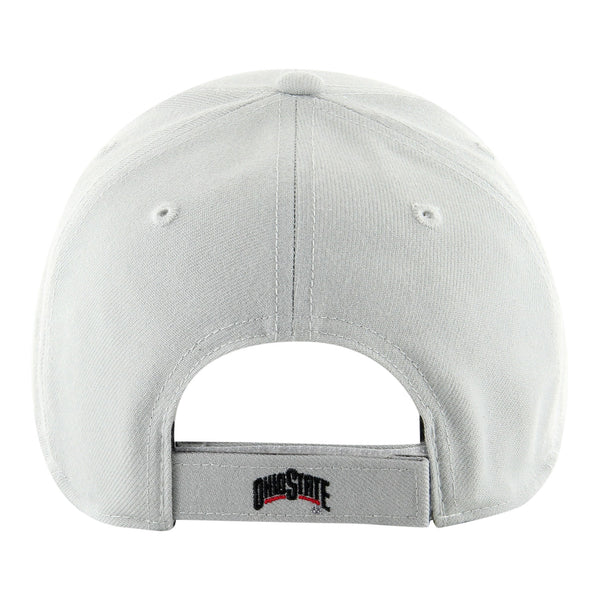 Ohio State Buckeyes Buckeye Leaf MVP Gray Adjustable Hat - In Gray - Back View