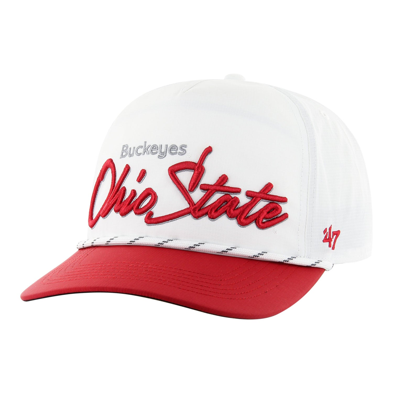 Ohio State Buckeyes Chamberlain Snap '47 Hitch White Adjustable Hat - In White - Left View