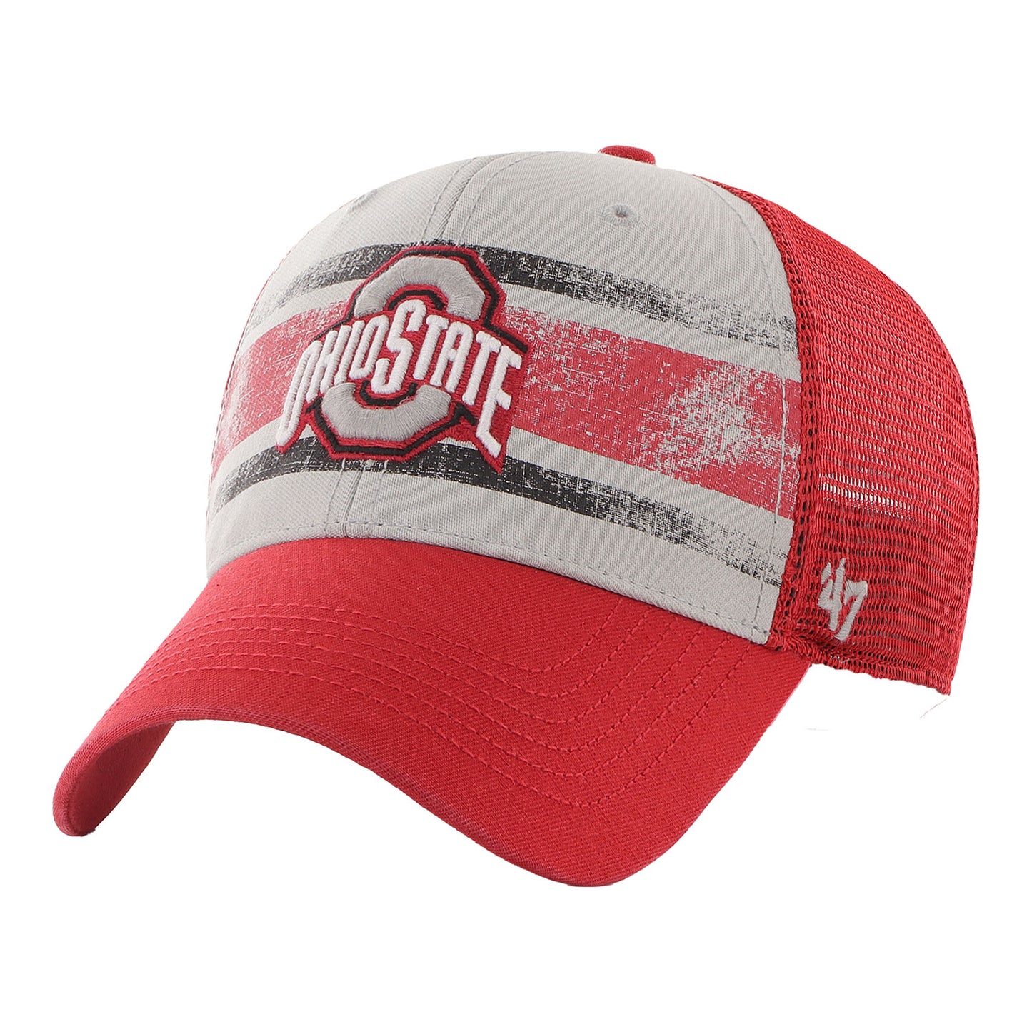 Ohio State Buckeyes Breakout MVP Gray Adjustable Hat - In Gray - Left View