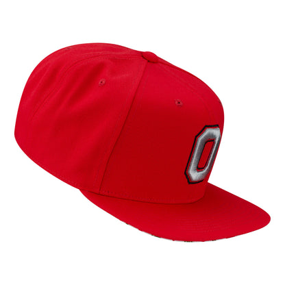 Ohio State Buckeyes Nike Block O Buckeye Print Scarlet Adjustable Hat - In Scarlet - Angled Right View