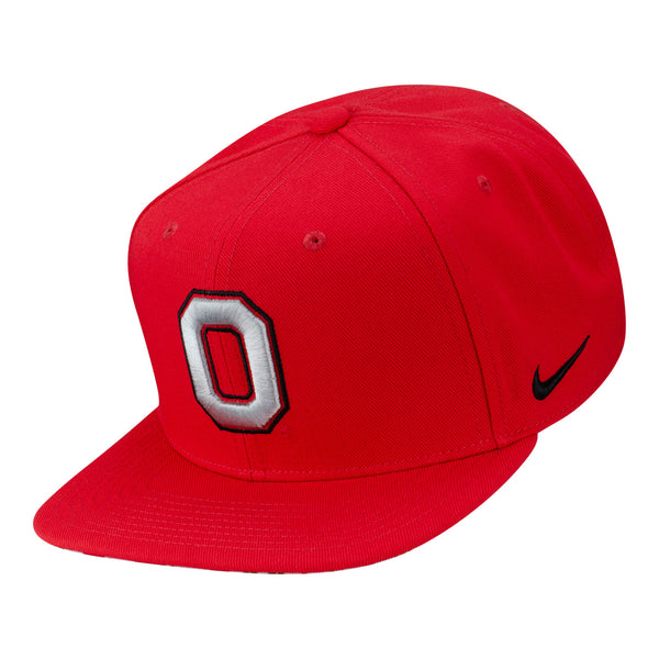 Ohio State Buckeyes Nike Block O Buckeye Print Scarlet Adjustable Hat - In Scarlet - Angled Right View
