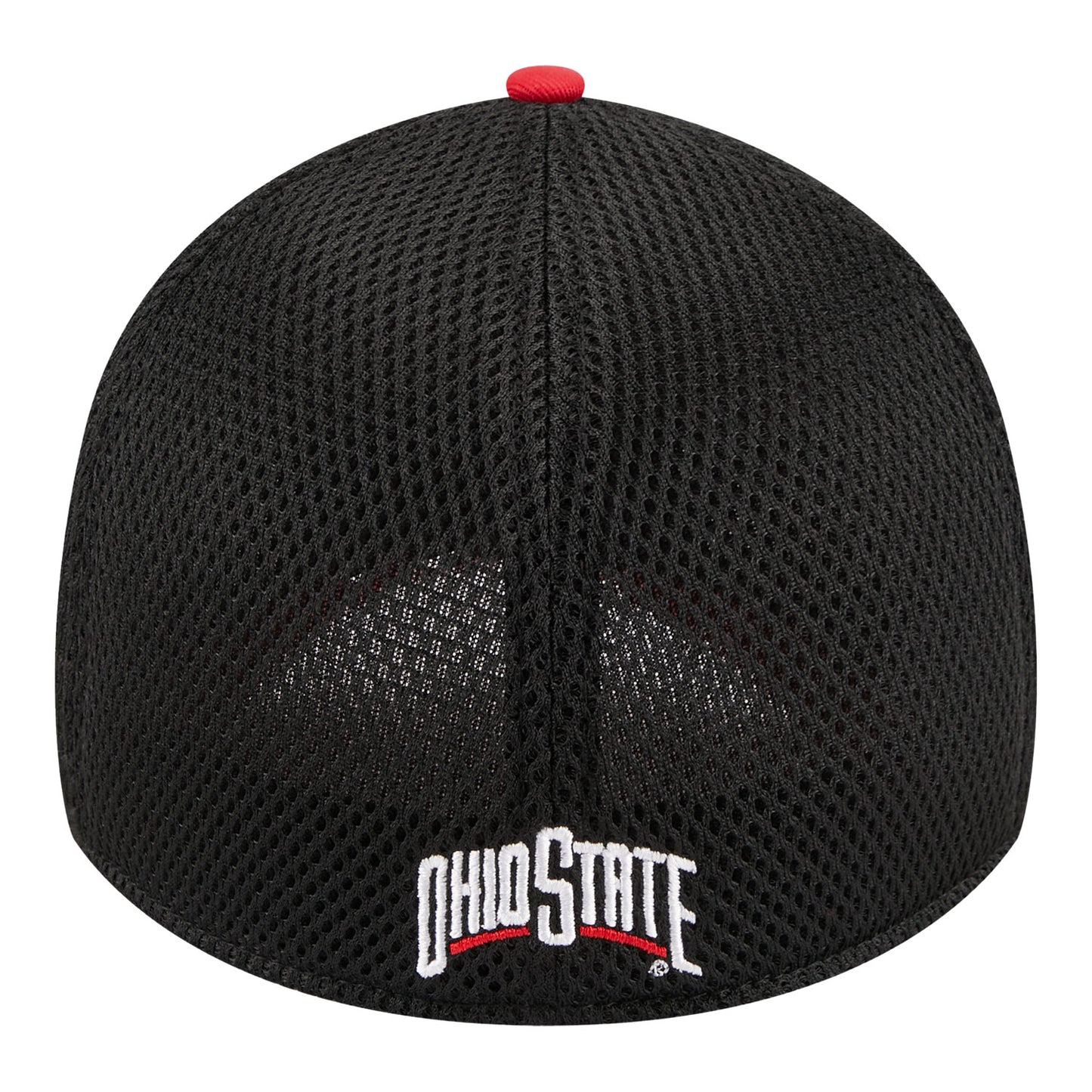 Ohio State Buckeyes Primary Logo Neo Scarlet Flex Hat - In Scarlet - Back View