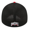 Ohio State Buckeyes Primary Logo Neo Scarlet Flex Hat - In Scarlet - Back View