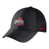 Ohio State Buckeyes Nike Primary Logo Mesh Back Black Flex Hat - Front View