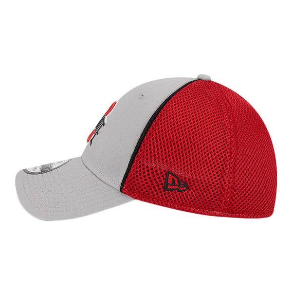 Ohio State Buckeyes Primary Logo Pipe Gray Flex Hat - Side View
