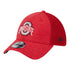Ohio State Buckeyes Primary Logo Heathered Scarlet Flex Hat - In Scarlet - Angled Left View