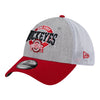 Ohio State Buckeyes Heathered Round Logo Gray Flex Hat - In Gray - Angled Left View