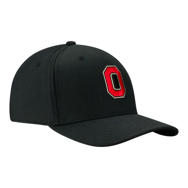 Ohio State Buckeyes Nike Block O Black Flex Hat - In Black - Angled Right View