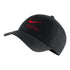 Ohio State Buckeyes Nike Swoosh Buckeyes Black Adjustable Hat - In Black - Angled Left View