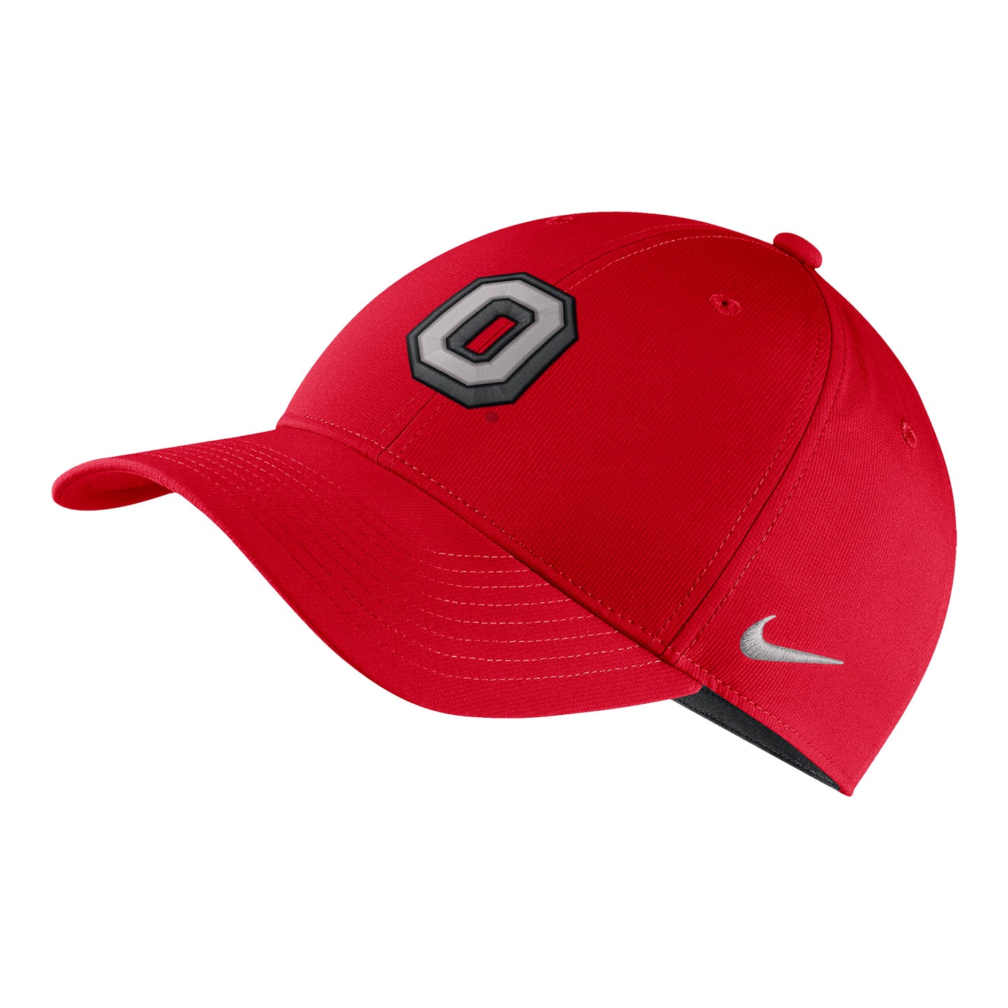 Ohio State Buckeyes Nike Vintage Block O Scarlet Adjustable Hat - In Scarlet - Angled Left View