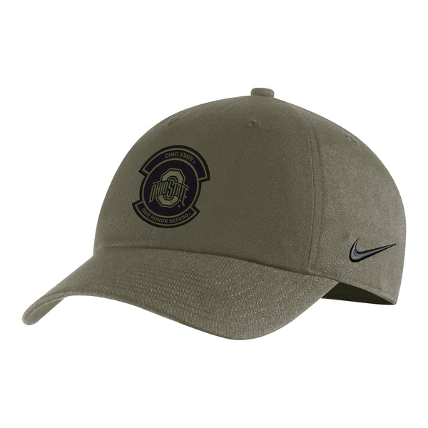 Ohio State Buckeyes Nike Military Icon Green Adjustable Hat - Front View