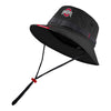 Ohio State Buckeyes Nike Sideline Black Bucket Hat - Front View