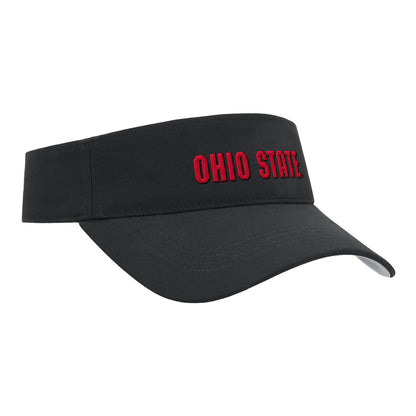 Ohio State Buckeyes Nike 2024 Sideline Wordmark Visor - Right Angled View