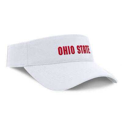 Ohio State Buckeyes Nike 2024 Sideline Wordmark Visor - Right Angled View