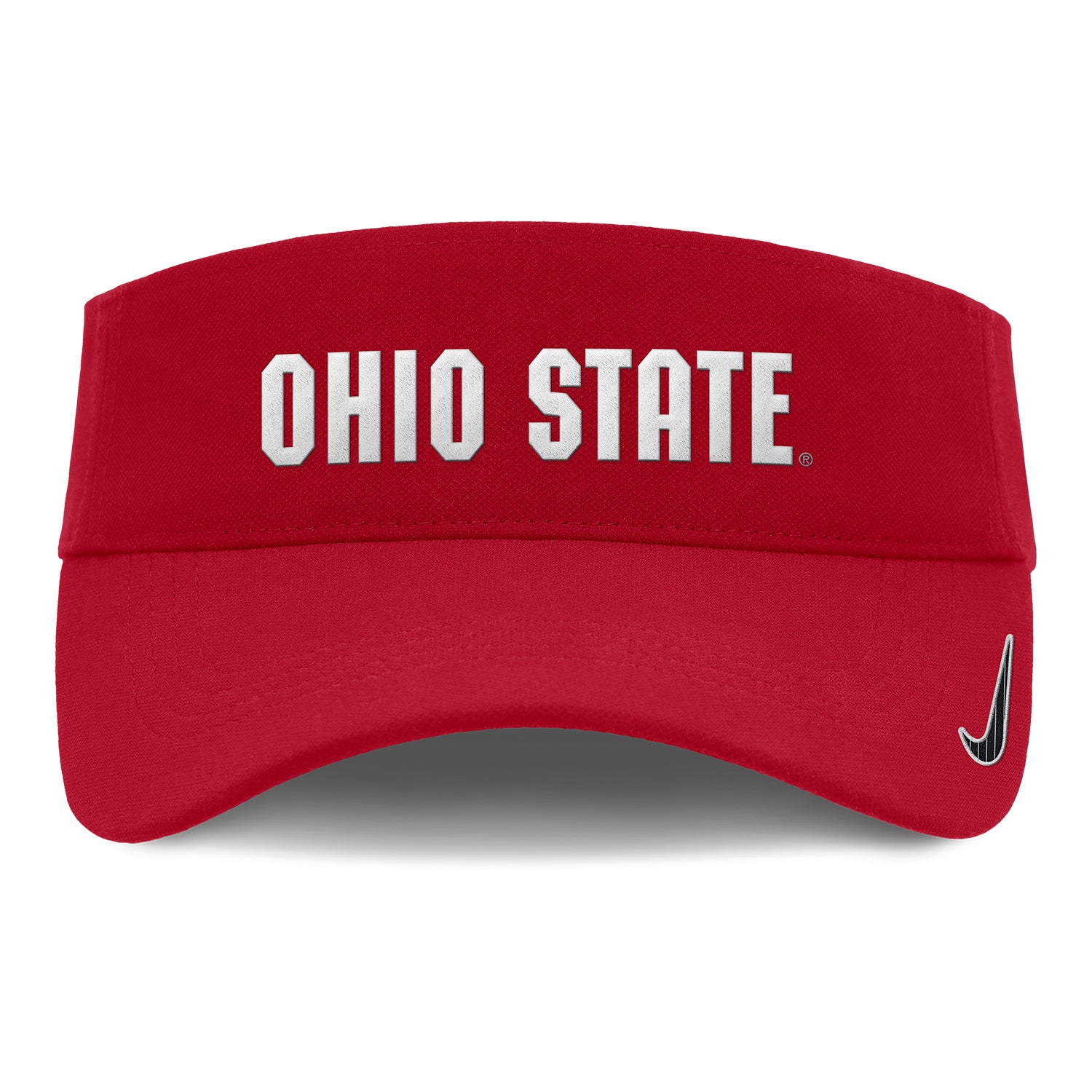 Ohio State Buckeyes Nike 2024 Sideline Wordmark Visor - Front View