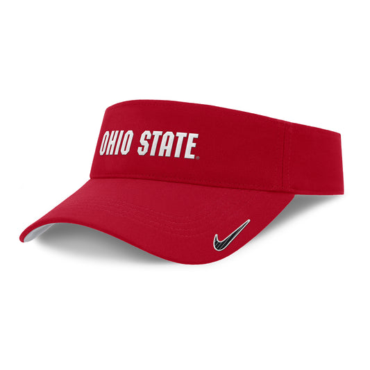 Ohio State Buckeyes Nike 2024 Sideline Wordmark Visor - Side View