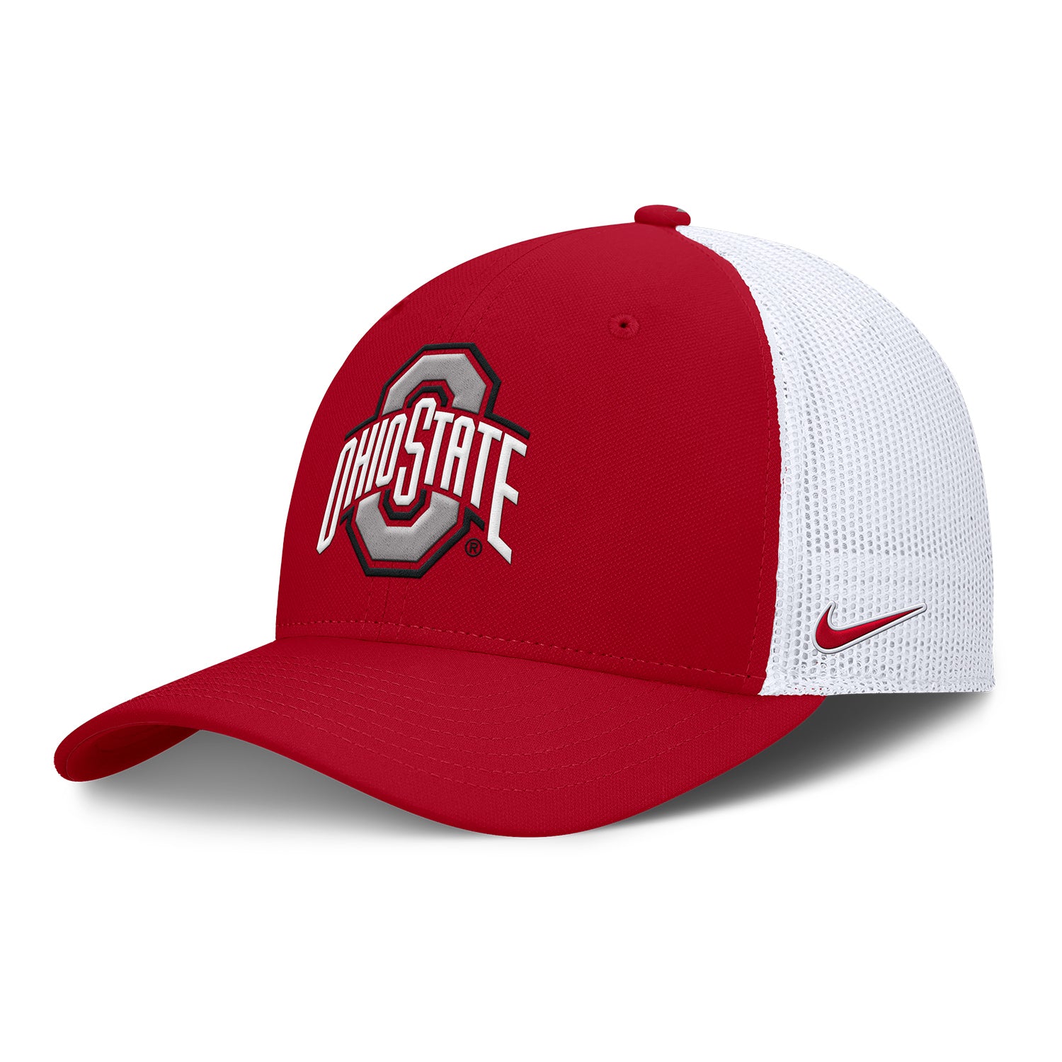 Ohio State Buckeyes Nike 2024 Sideline Trucker Flex Hat - Left Angled View