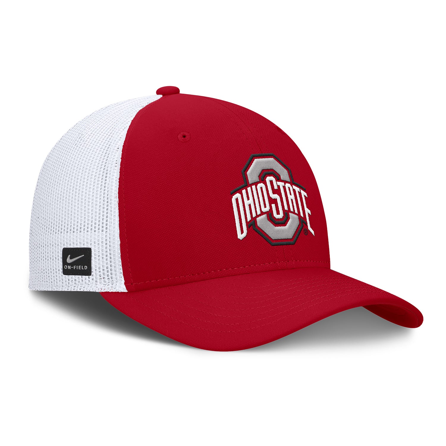 Ohio State Buckeyes Nike 2024 Sideline Trucker Flex Hat - Right Angled View