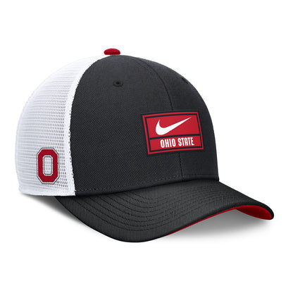 Ohio State Buckeyes Nike 2024 Sideline Trucker Snapback Adjustable Hat - Side View