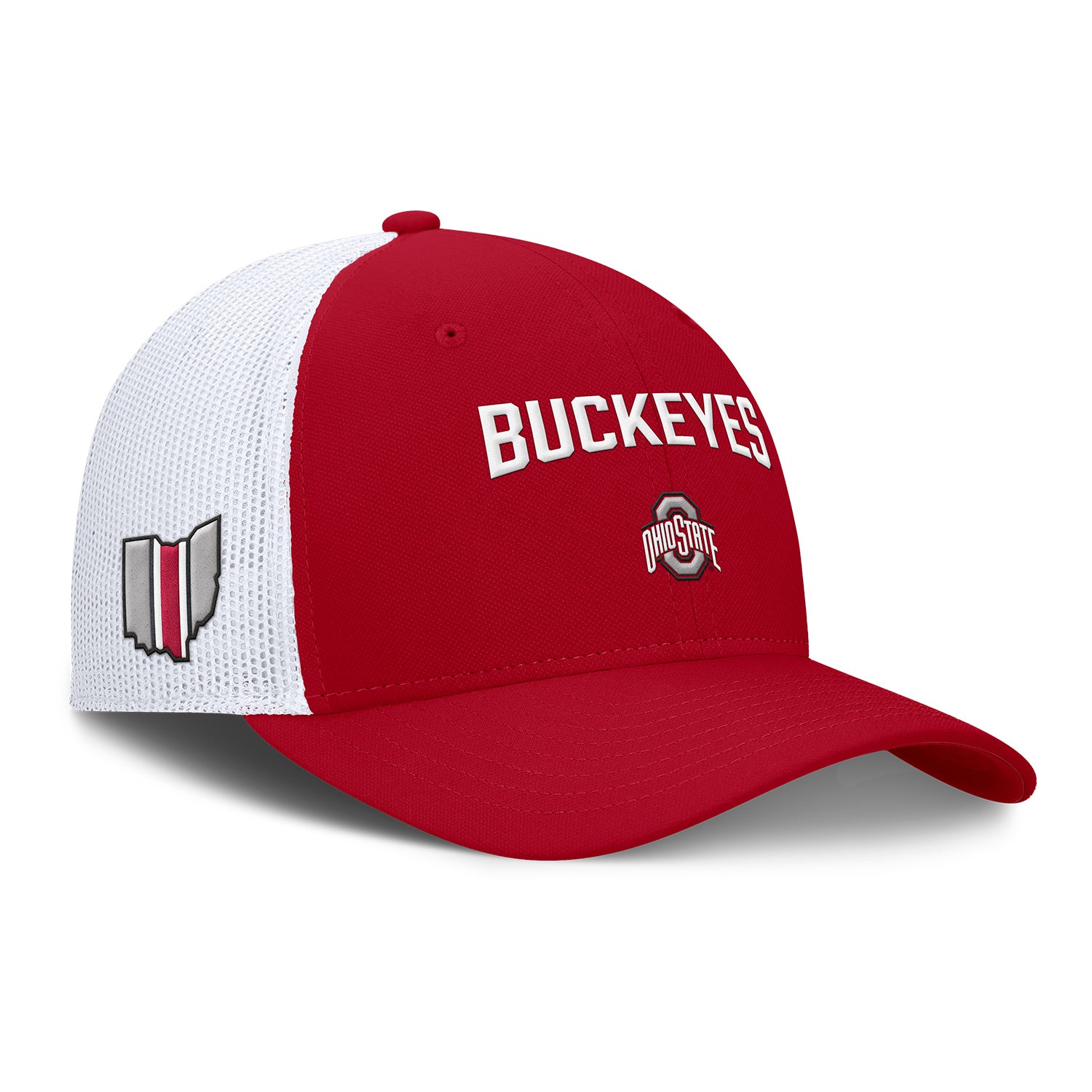 Ohio State Buckeyes Columbus Trucker Hat - Right Angled View