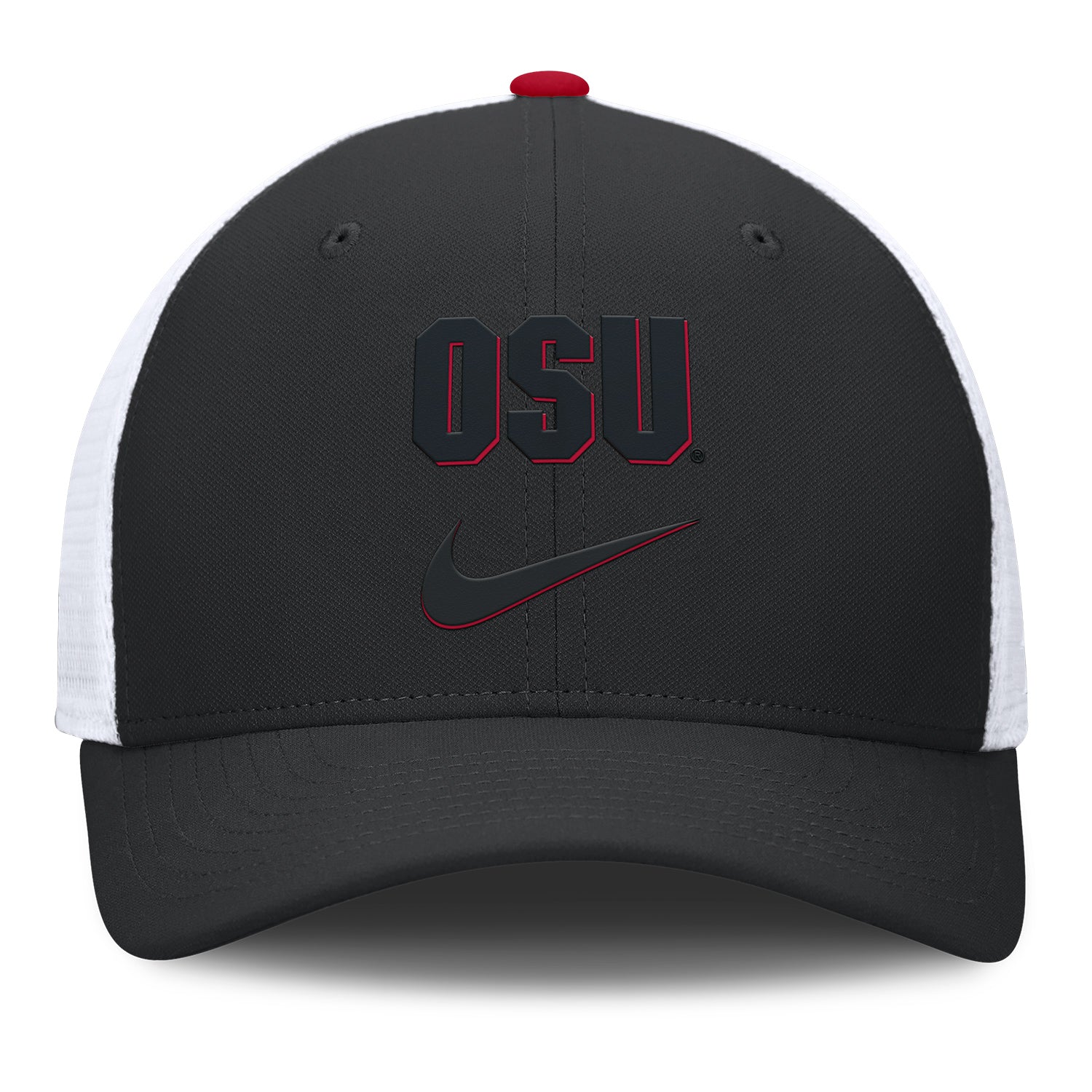 Ohio State Buckeyes Tonal Trucker Snapback Hat - Front View