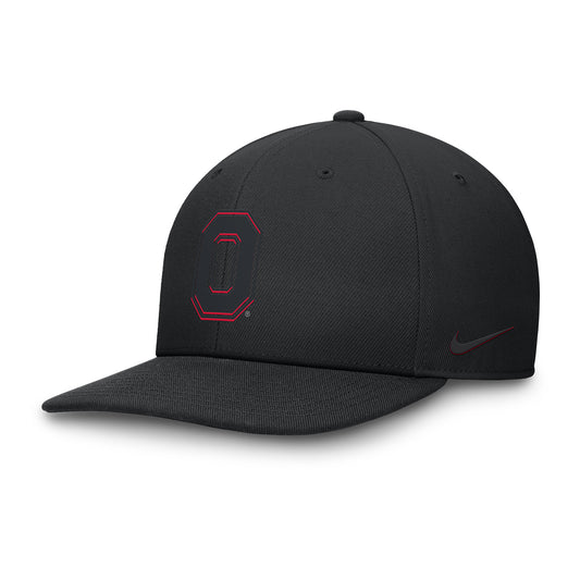 Ohio State Buckeyes Tonal Block O Snapback Hat - Left Angled View