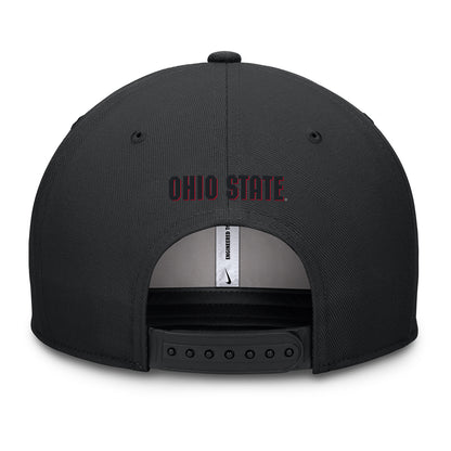 Ohio State Buckeyes Tonal Block O Snapback Hat - Back View