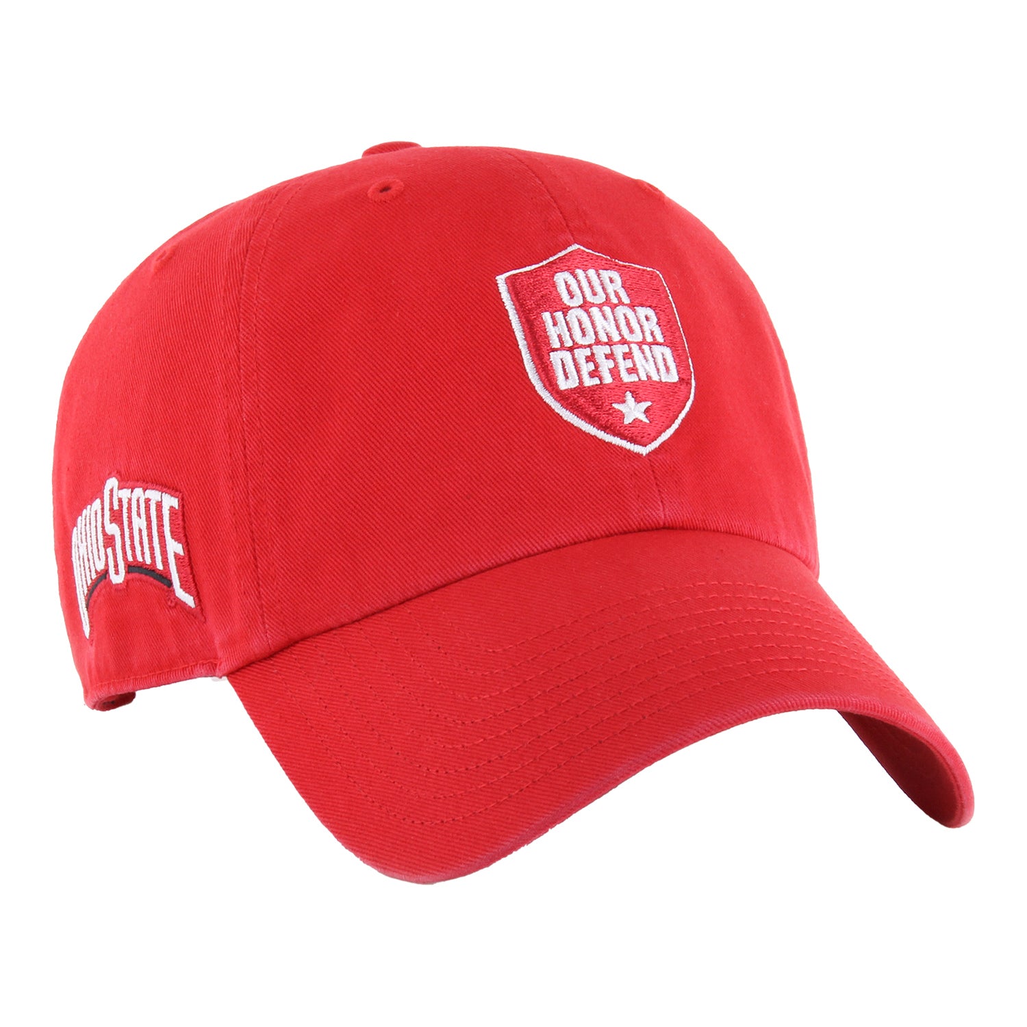 Ohio State Buckeyes Our Honor Defend Scarlet Adjustable Hat - Angled Right View